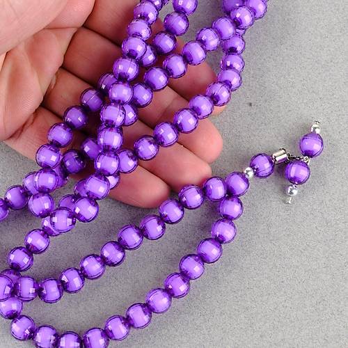 Monomer 99luk K�re Kesim 9mm Namaz Tesbihi Mor