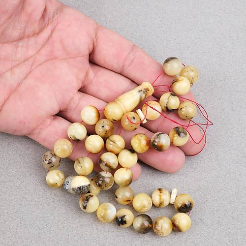 Damla Kehribar K�re Kesim 10.5mm Tesbih