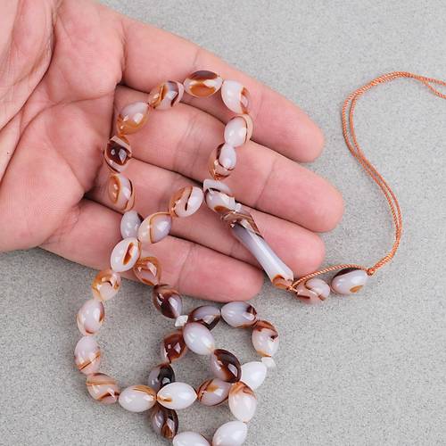 Arizona Katalin Beyzi Kesim 8x12mm Tesbih (P�sk�ls�z) - Kahverengi