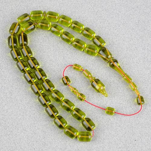 Alman Katalin Usta i Kapsl Kesim 8x11.5mm Tesbih -Ak Yeil