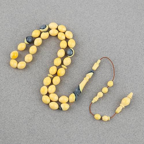 Bilardo Topu Obje Katalin Sar� Beyzi Kesim 7.5x10mm Tesbih