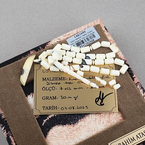 Bilardo Topu Obje Katalin Beyaz Kesme Kesim 7x12mm Tesbih