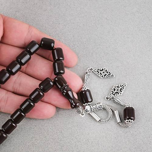 Katalin �ubuk Alpaka P�sk�l Kaps�l Kesim 9x11mm Tesbih -Koyu Bordo