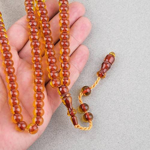Ate� Kehribar 99luk Namaz Tesbih Tekerlek Kesim 9x7mm Tesbih - Kay�s�