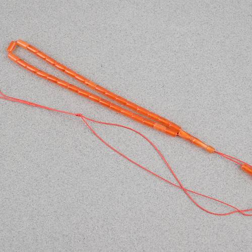 U�ak Cam� Kesme Kesim 4x8mm Tesbih - Turuncu