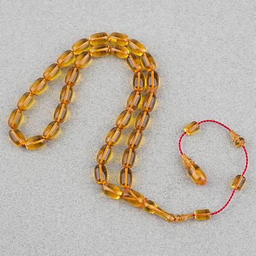 Zar Kehribar Bilek Boy Kapsl Kesim 6x9.5mm Tesbih