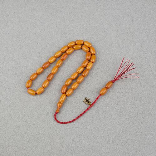 Omari S�kma Kehribar Kaps�l Kesim Oturtma �mameli Sistemli 7x11mm Tesbih