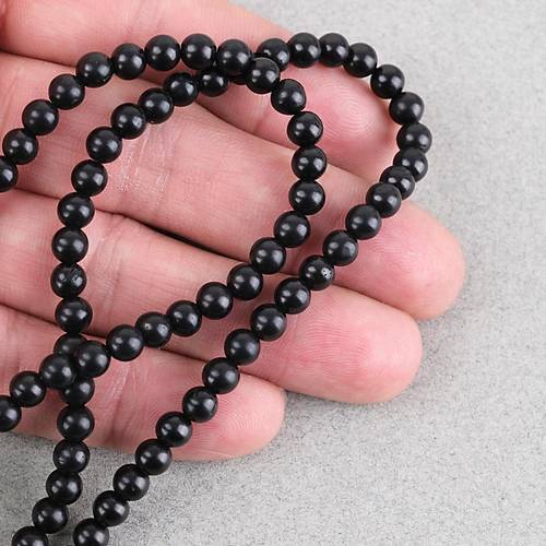 Kuka 5mm K�re Kolye 52cm/26cm - Siyah