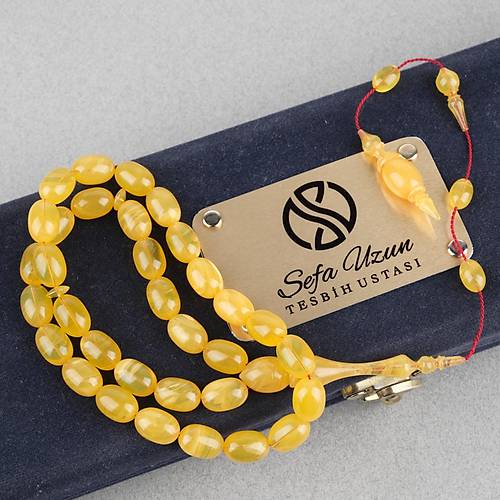 Miskevi Katalin Usta ��i �mzal� Beyzi Kesim 8.5x13mm Tesbih