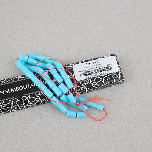 U�ak Cam� Kesme Kesim 7x10.5mm Tesbih - Turkuaz