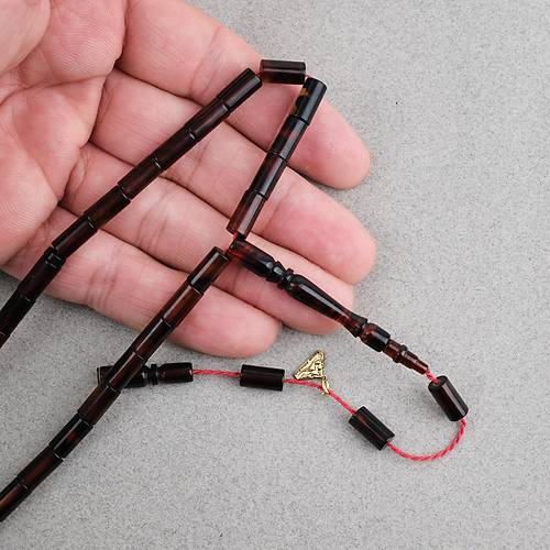 S�kma Kehribar Sistemli Kesme Kesim 5x10mm Kas�m Alt�nda� �mzal� Tesbih