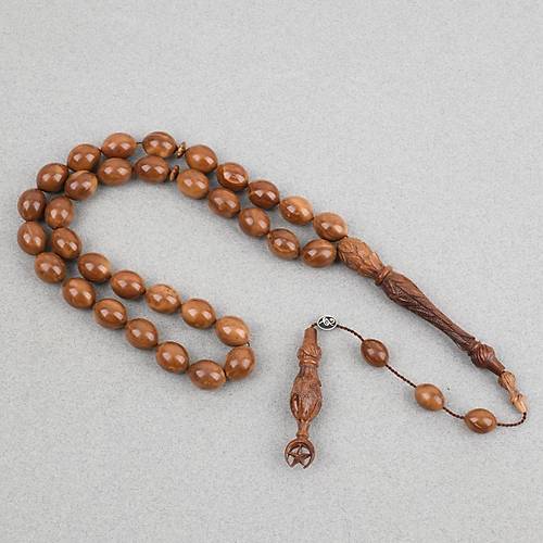 Kuka Usta ��i �mzal� �zel El ��i Oyma �mame ve Hitame Beyzi Kesim 11x15mm Tesbih