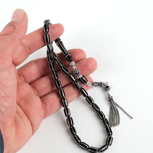 Erzurum Oltu 925Ayar Gm Pskl Karpuz Dilim Kapsl Kesim 6x12mm Tesbih