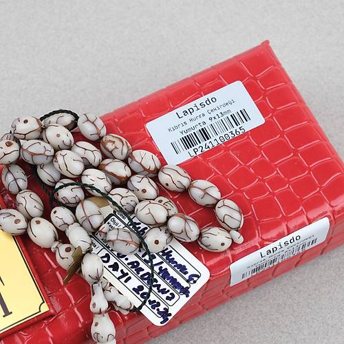 Kbrs Hurma ekirdei Usta i mzal Yumurta Kesim 9x13mm Tesbih