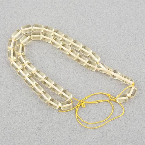 Su Damlas� Damla Kehribar Kaps�l Kesim 8x11mm Tesbih - P�sk�ls�z