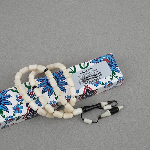 Nar��l �Usta ��i �mzal� Mor Abanoz �mame Kaps�l Kesim 7x11mm Tesbih