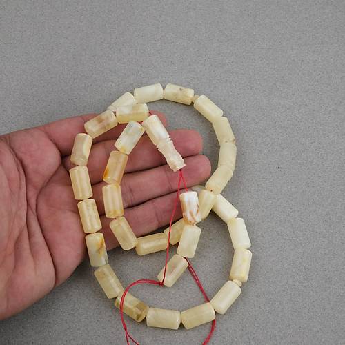 Rus Kaya Damla Kehribar Kesme Kesim 9x18mm Tesbih