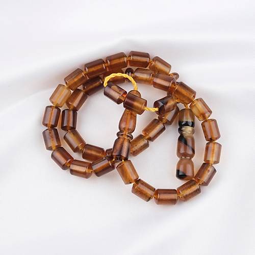 Sumatra Kaya Damla Kehribar Kaps�l Kesim 9x13mm Tesbih