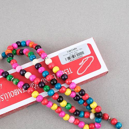 Bonibon 99luk Renklli Boyal� Ah�ap K�re Kesim 10mm Namaz Tesbihi