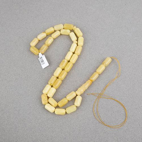 Kaya Damla Kehribar -Balt�k Kaps�l Kesim 8.5x16mm Tesbih