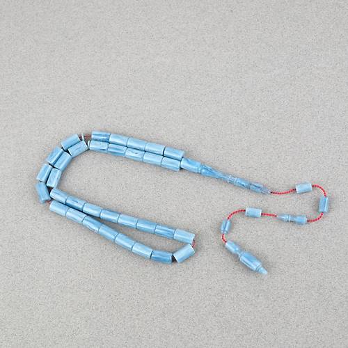 Katalin �ubuk Usta ��i Kesme Kesim 7x12mm Tesbih -A��k Mavi