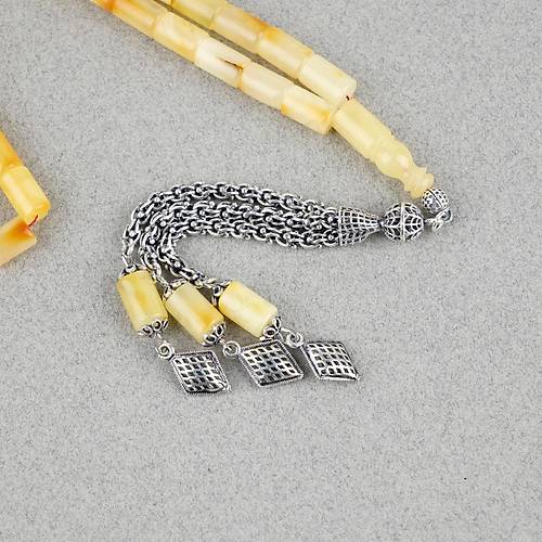Rus Kaya Damla Kehribar Kesme Kesim 6.5x10mm Tesbih
