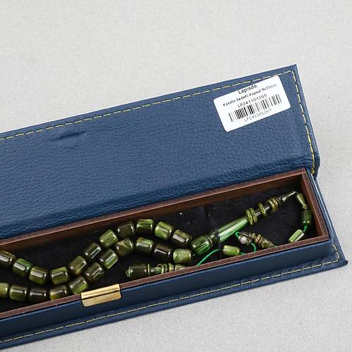 Katalin Usta i mzal Sedefli Yeil Kapsl Kesim 9x11mm Tesbih