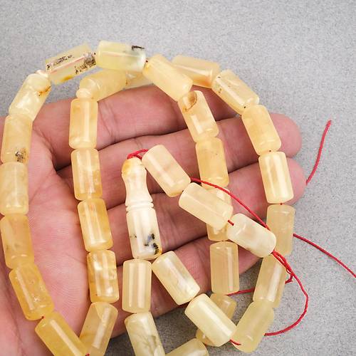 Rus Kaya Damla Kehribar Kesme Kesim 8.5x16mm Tesbih