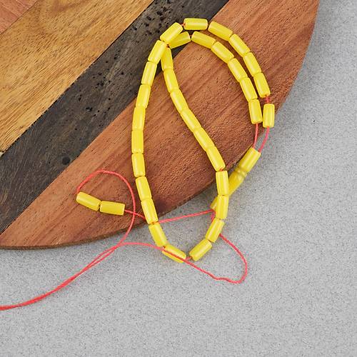 U�ak Cam� Kesme Kesim 4x8mm Tesbih - Sar�
