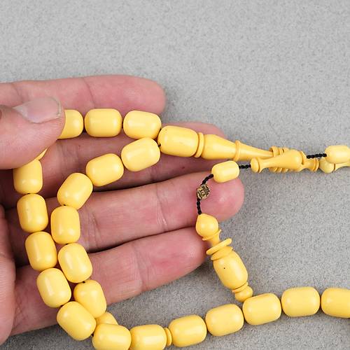 Kadim Katalin Eski Mahjong Ta�� Obje D�nem Usta ��i �mzal� Kaps�l kesim 8.5x11.5mm Tesbih