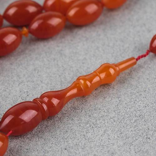 Kadim Katalin Eski amdan Obje Beyzi Kesim 7x12mm Tesbih