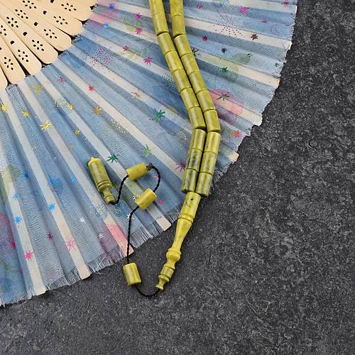 Katalin Usta i mzal Kesme Kesim 7x11mm Tesbih - Fstk Yeil