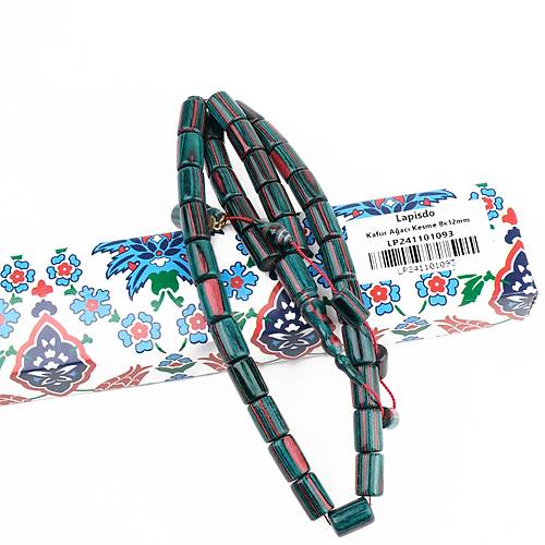 Kafur A�ac� Usta ��i �mzal� Yumu�ak Kesme Kesim 8x12mm Tesbih