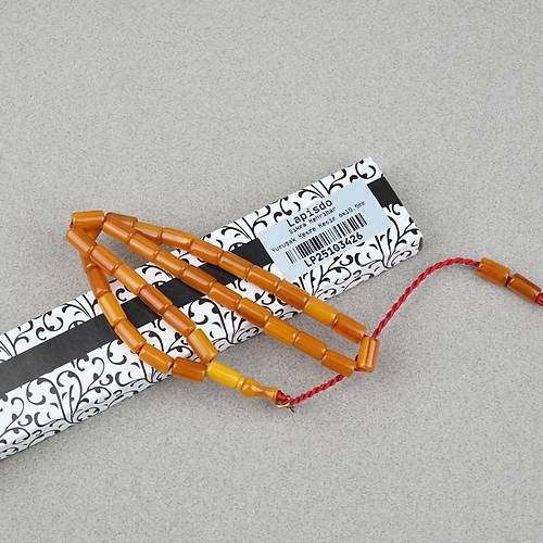 Omari S�kma Kehribar Yumu�ak Kesme Kesim Oturtma �mameli Sistemli 6x10.5mm Tesbih