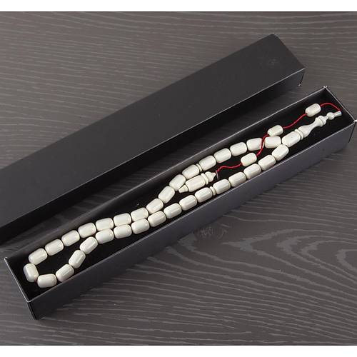 Kadim Katalin (Bilardo Top Obje Beyaz) Kapsl Kesim 7x10.5mm Tesbih