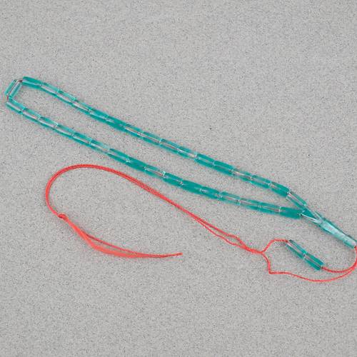 U�ak Cam� Kesme Kesim 4x8mm Tesbih -Ye�il