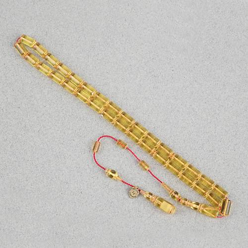 Ate� Kehribar Eski Oyun Zar Obje Patinli Bilek Boy Beyzi Kesim 5.5x10mm Tesbih