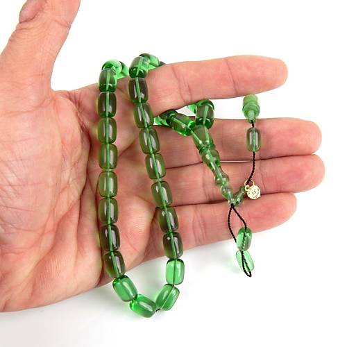 Katalin Kaps�l Kesim 9x11 mm Tesbih - �effaf Ye�il