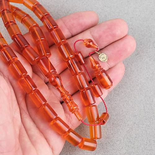 Ate� Kehribar Eski Heykel Objeden Kaps�l Kesim 8x12mm Tesbih