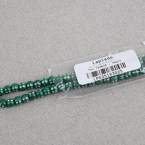 Hac Umre Hediyelik Ta�l� 99luk 7mm Tesbih - Ye�il