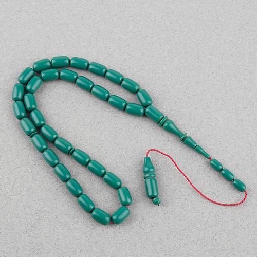 Eski Bowling Topu Obje Kaps�l Kesim 7x11mm Tebih - Koyu Ye�il