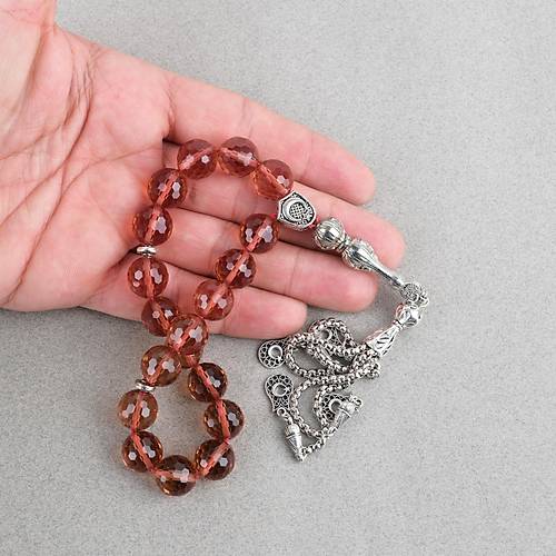 Zultanit Metal �mameli Bas�k K�re Kesim 12x13mm Tesbih