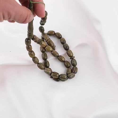Yeil Plesenk Aac Beyzi Kesim 10x14mm Tesbih