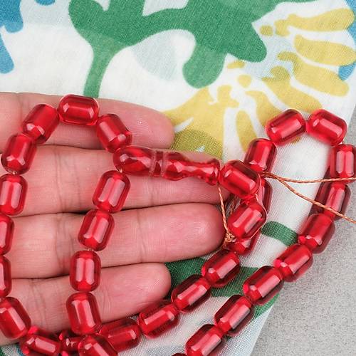 Ate� Kehribar Kaps�l Kesim 9x12mm- Kan K�rm�z�s� P�sk�ls�z