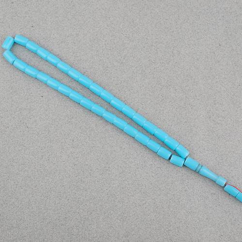 U�ak Cam� Kesme Kesim 7x10mm Tesbih P�sk�ls�z Turkuaz