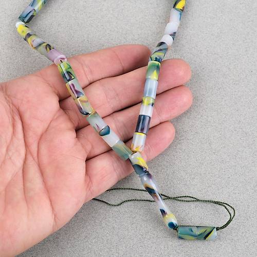 Arizona Katalin Kesme Kesim 7x10mm Tesbih (P�sk�ls�z) - Ye�il