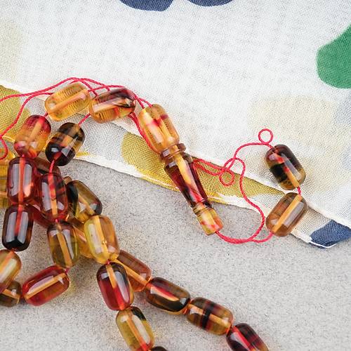 S�kma Kehribar Kaps�l Kesim 7x11mm Tesbih P�sk�ls�z