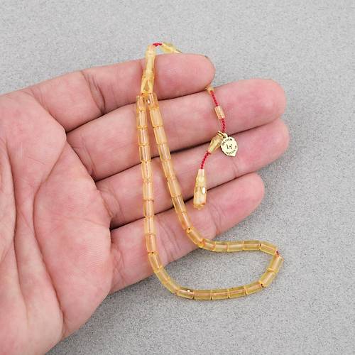 Ate� Kehribar Eski Alman Oyun Zar Obje Patinli Usta ��i �mzal� Parmak Boy Kesme Kesim 3.5x6mm Tesbih