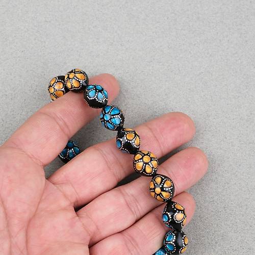 Kuka G�m�� ��lemeli Sistemli, G�m�� Nakka� �mame Beyzi Kesim 11x13mm Tesbih ve Bileklik Seti