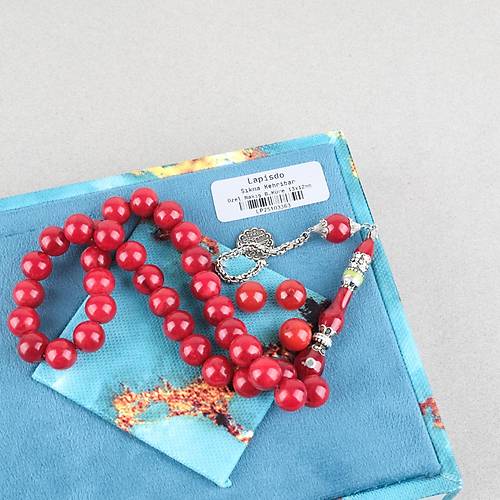 S�kma Kehribar �zel G�m�� Nak�� �mame Bas�k K�re Kesim 12x13mm Tesbih